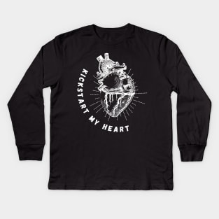 Valentine's Day Heart Kickstart My Heart Kids Long Sleeve T-Shirt